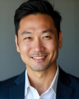 Professional headshot of Kenji Sato, Swimwear Fit Specialist at Marine Breeze Swim, looking knowledgeable